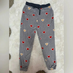 Walmart secret treasures heart strip jogger fleece pajama pants size small